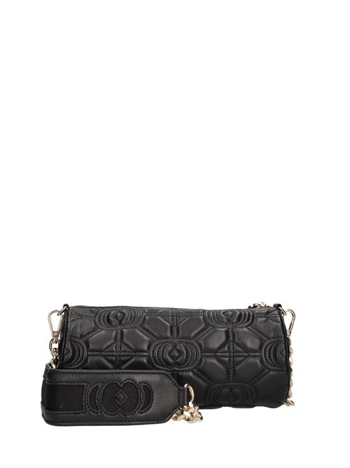 Leather bag LA CARRIE | STICH&SPOON ROUND SHOULDERNERO